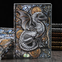 3D Feilong A5 Notebook Vintage European Embossed PU Leather Ruffled Notebook
