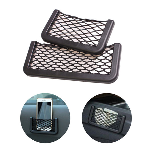 Car Storage Net Pocket Adhesive Hanging Bag Mobile Phone Car