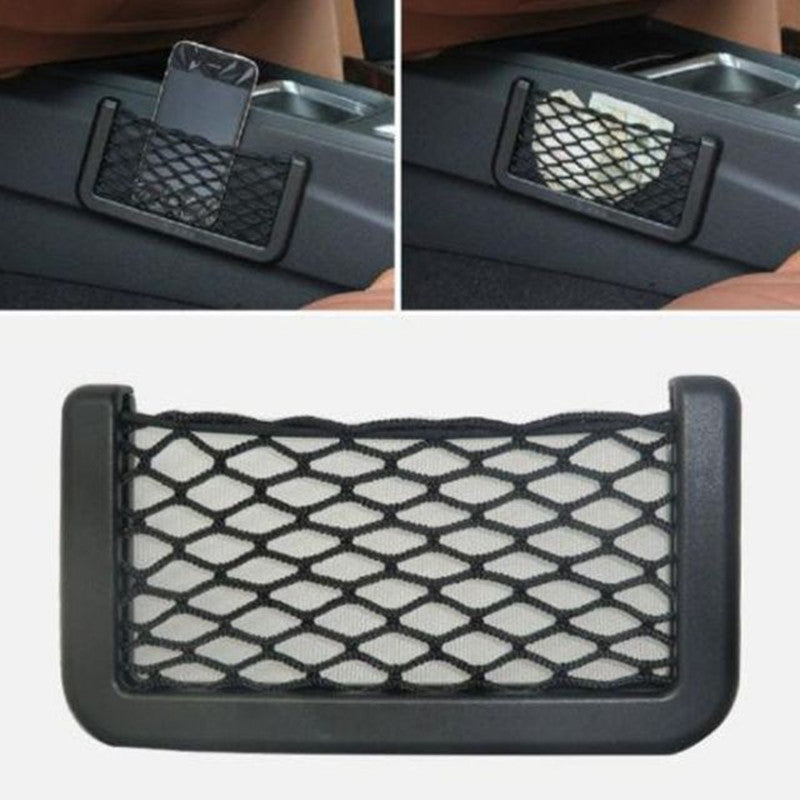 Car Storage Net Pocket Adhesive Hanging Bag Mobile Phone Car