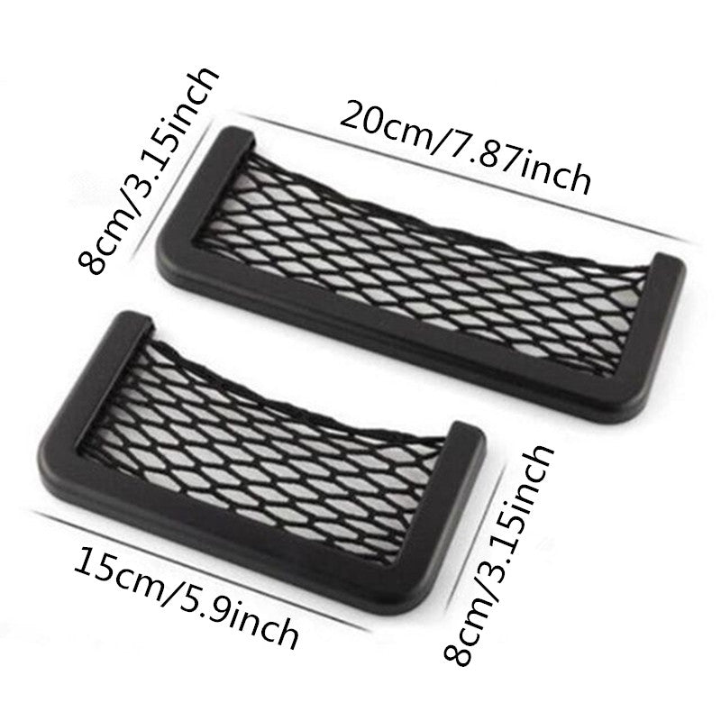 Car Storage Net Pocket Adhesive Hanging Bag Mobile Phone Car