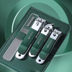 4 PCS Portable Nail Clippers Set Stainless Steel Fingernail & Toenail Cutters