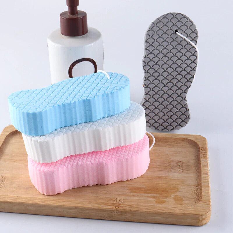 Soft Sponge Bath Body Brush Massage Rubbing Device Natural Bristle Soft Scrubber
