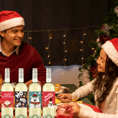 24pcs Christmas Wine Bottle Stickers Santa Claus Snowman Elk Decor Waterproof