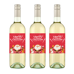 24pcs Christmas Wine Bottle Stickers Santa Claus Snowman Elk Decor Waterproof