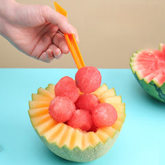 2in1 Fruit Scoop Plastic Watermelon Spoon Ice Cream Scoop Kitchen Stuff