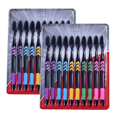 10pcs Bamboo Charcoal Toothbrush Dental Teeth Care Pack