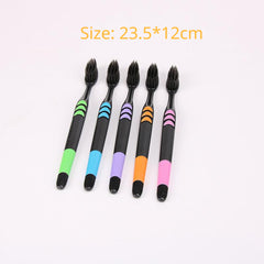 10pcs Bamboo Charcoal Toothbrush Dental Teeth Care Pack