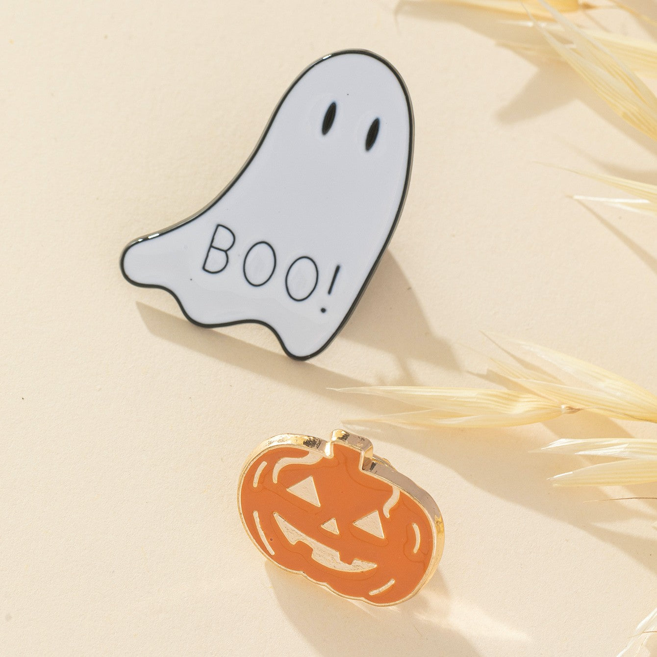 2pcs Ghost Pumpkin Halloween Party Brooch For Men