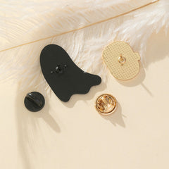 2pcs Ghost Pumpkin Halloween Party Brooch For Men