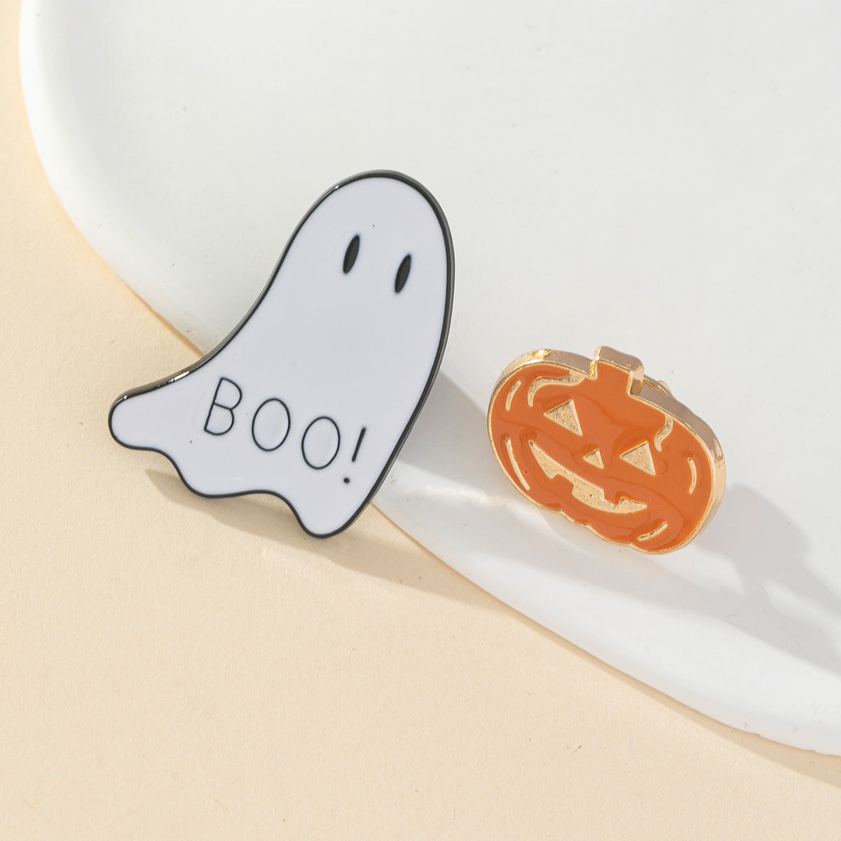 2pcs Ghost Pumpkin Halloween Party Brooch For Men