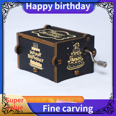 Hand Cranked Music Box Creative Gift Wooden Music Box