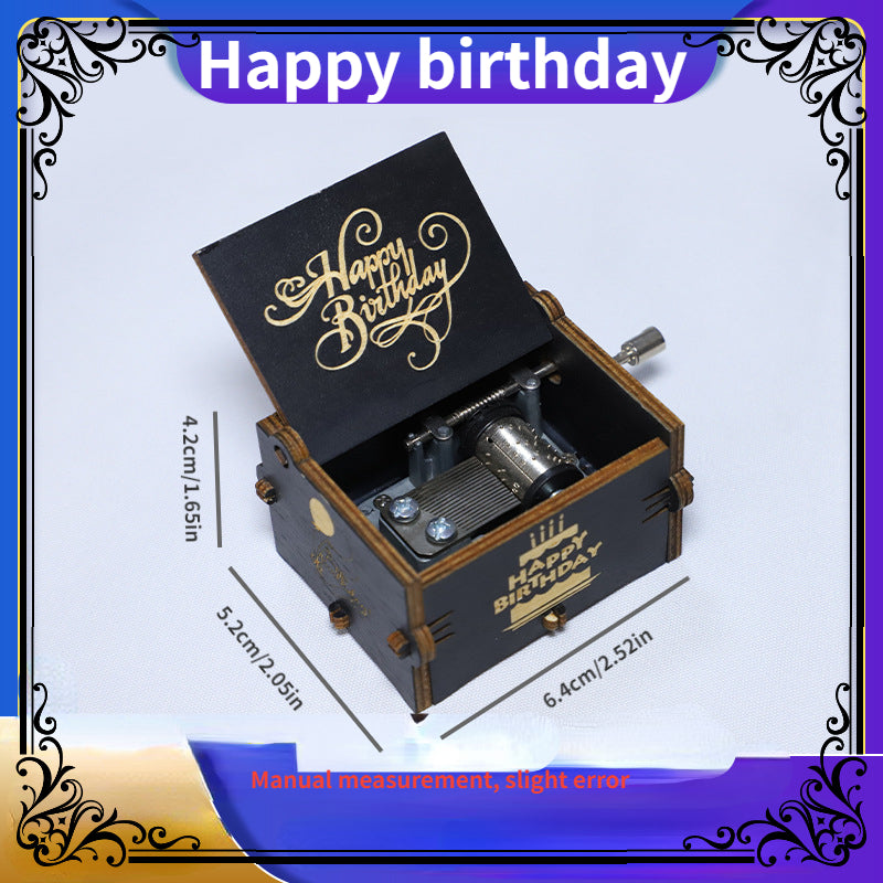 Hand Cranked Music Box Creative Gift Wooden Music Box
