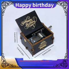 Hand Cranked Music Box Creative Gift Wooden Music Box
