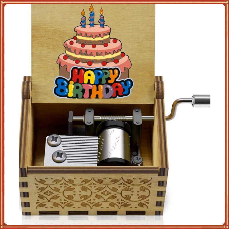 Hand Cranked Music Box Creative Gift Wooden Music Box