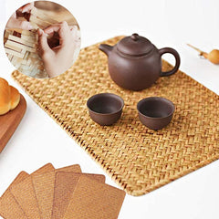 Eco Wheat Straw Placemats Set, Non Slip Jute Place Mats for Home Decor
