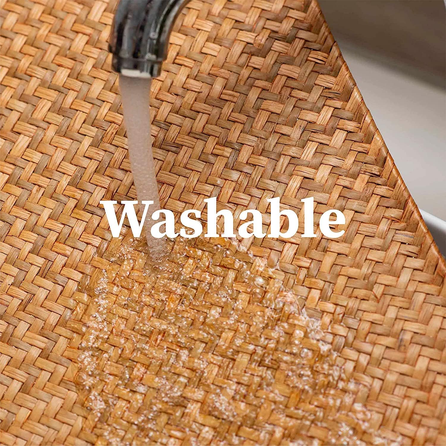 Eco Wheat Straw Placemats Set, Non Slip Jute Place Mats for Home Decor