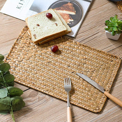 Eco Wheat Straw Placemats Set, Non Slip Jute Place Mats for Home Decor