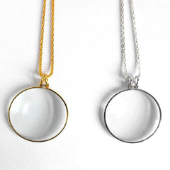 Monocle Pendant Necklace Magnifier Coin Magnifying Glass