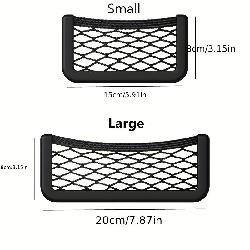Car Storage Bag Net Pocket Hanging Ornament for Phone Change Card