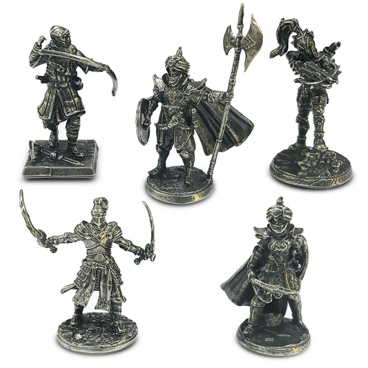 Copper Metal Warrior Arab Knight Soldier Model for Board Games Car Decoration