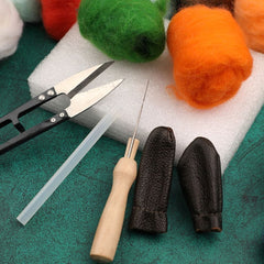 25 Colors Needle Felting Kit Wool Felt Tools Handcraft Accessories
