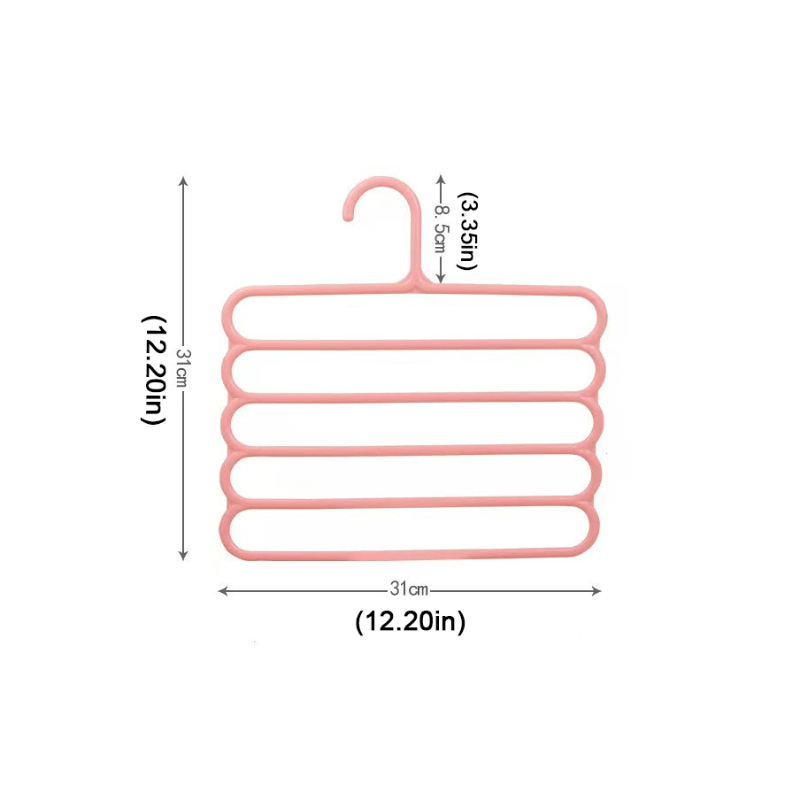 5-Layer Anti-Slip Pant Rack for Wardrobe