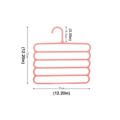 5-Layer Anti-Slip Pant Rack for Wardrobe