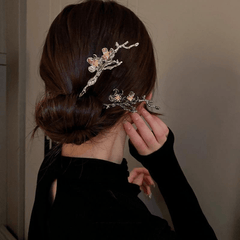 Plum Flower Hair Pin Hair Holder Alloy Hair Styling Accessory