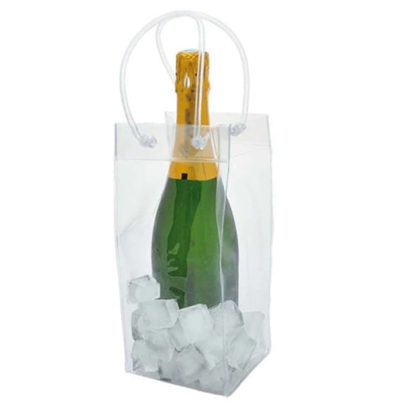 PVC Champagne Drink Wine Ice Bag for Picnics Party