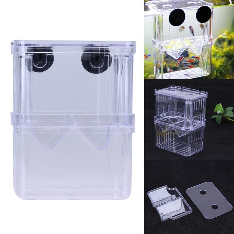 Aquarium Fish Breeder Box Betta Fish Tank Isolation Hatching Incubator