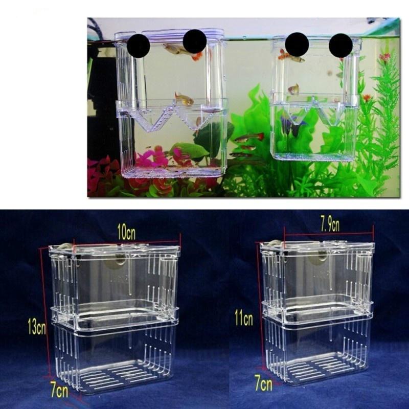 Aquarium Fish Breeder Box Betta Fish Tank Isolation Hatching Incubator