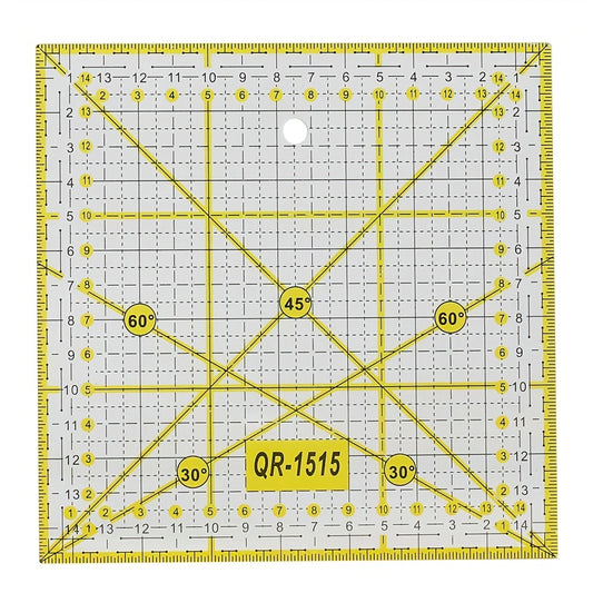 DIY Sewing Quilting Tool Square Quilting Ruler Cutting Ruler 15 X