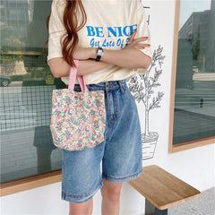 Floral Pattern Handbag Satchel Bag for Work