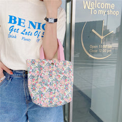 Floral Pattern Handbag Satchel Bag for Work