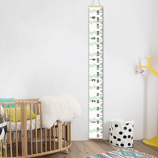 Wooden Height Measure Ruler Wall Sticker for Kids Room Decor