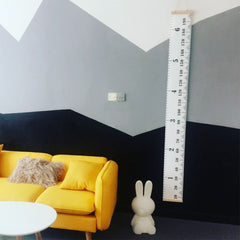 Wooden Height Measure Ruler Wall Sticker for Kids Room Decor
