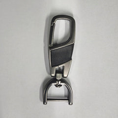 Leather Metal Keychain Alloy Key Chain DIY 360 Degrees for Car Motorcycle Home