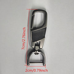 Leather Metal Keychain Alloy Key Chain DIY 360 Degrees for Car Motorcycle Home