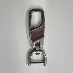 Leather Metal Keychain Alloy Key Chain DIY 360 Degrees for Car Motorcycle Home