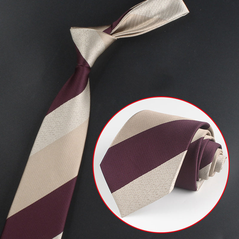 Men's Striped Necktie Jacquard Woven Wedding Tie