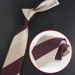 Men's Striped Necktie Jacquard Woven Wedding Tie