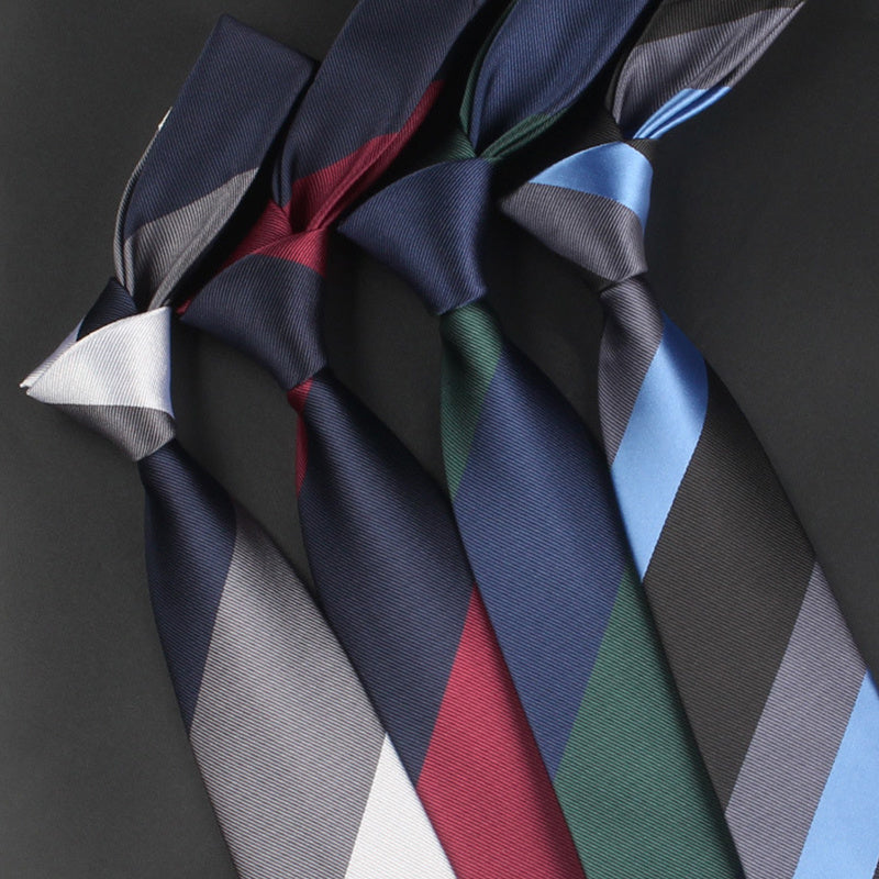 Men's Striped Necktie Jacquard Woven Wedding Tie