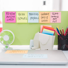 5 Pack Sticky Notes 500 Sheets Bright Colored 38mm Square Shape Office Study
