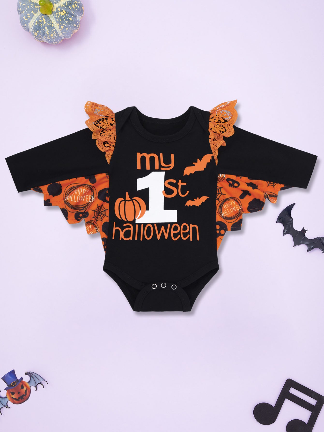 Baby Girl Halloween Costume My First Outfit Pumpkin Pants Headband