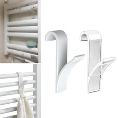 4pc Rod Hanging Hook Plastic Storage Hanger for Kitchen Bathroom Bedroom