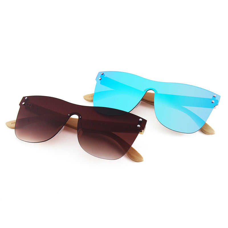 Oversized Mirror Sunglasses Flat Lens UV400