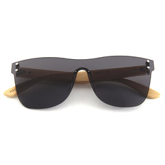 Oversized Mirror Sunglasses Flat Lens UV400