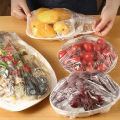 100pcs Disposable Food Cover Elastic Storage Bag