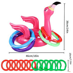 Inflatable Flamingo Hoop Throwing Game Toy