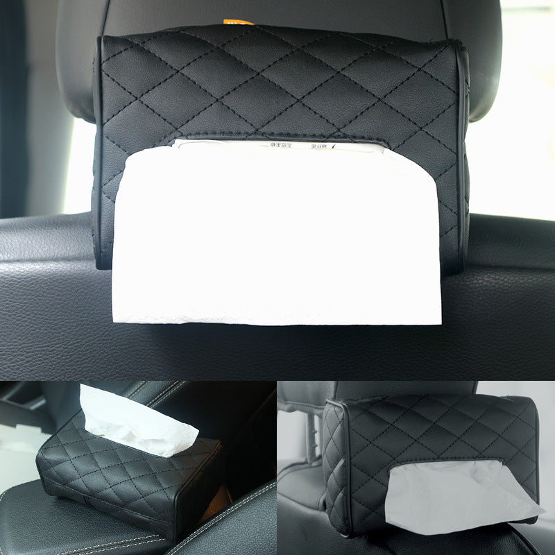 Universal Leather Car Tissue Storage Box Holder Case